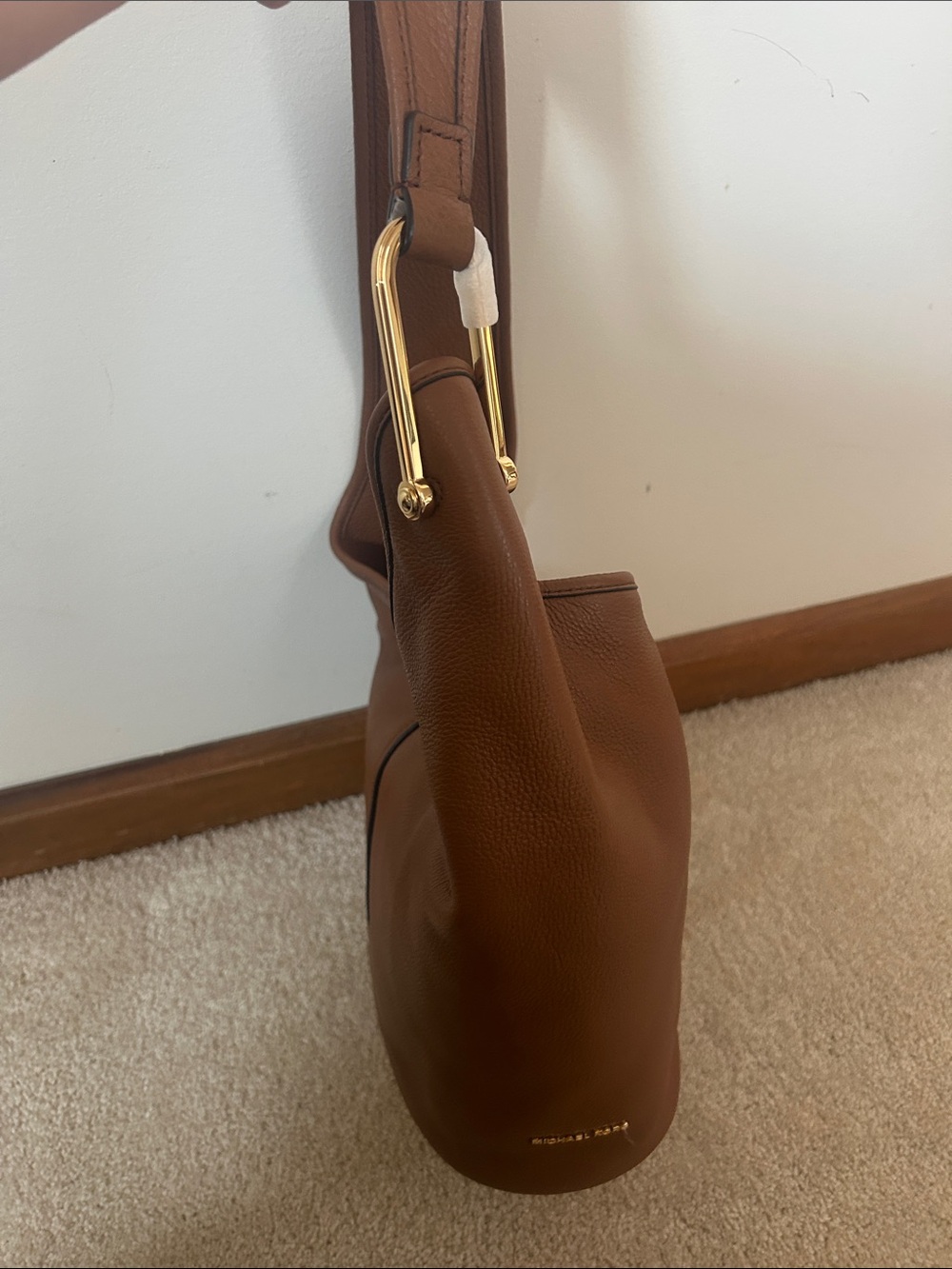 Michael Kors Brown Leather Hobo Bag - Classic Shoulder Tote - Picture 2 of 7